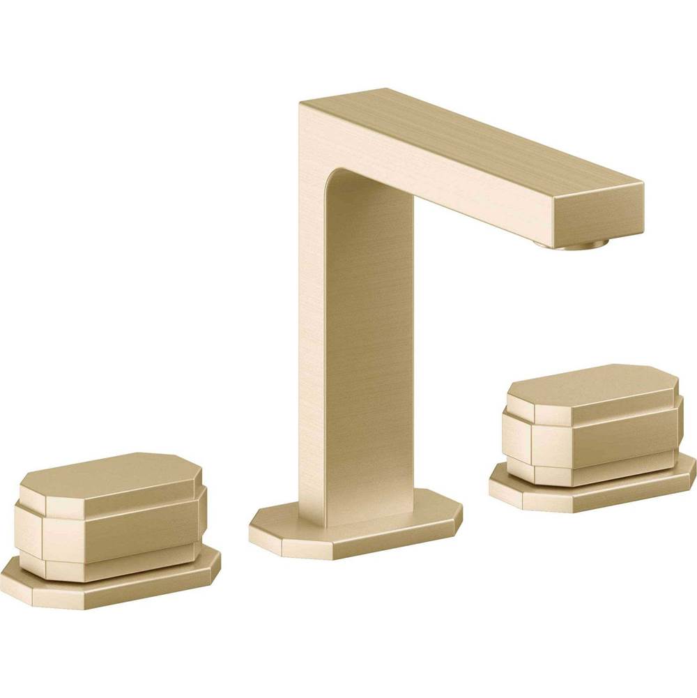 California Faucets - 8'' Widespread Lavatory Faucet with ZeroDrain - Satin Brass Pvd