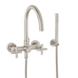 California Faucets - Contemporary Wall Mount Tub Filler - Arc Spout - Gloss White
