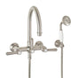 California Faucets - Traditional Wall Mount Tub Filler - Arc Spout - Gloss White