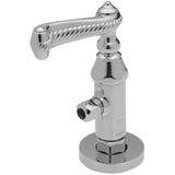 California Faucets - Deluxe Angle Stop with Flange and Decorative Handle - Gloss White