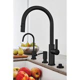 Pull-Down Kitchen Faucet with Squeeze Sprayer  - High Arc Spout