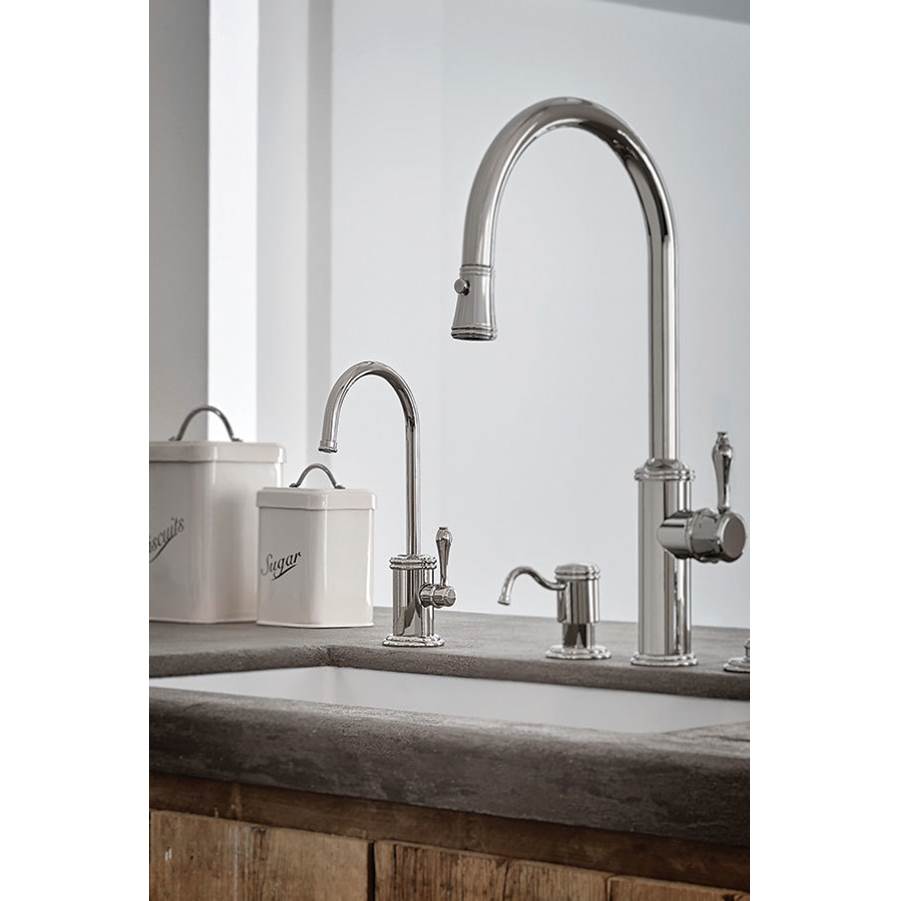 Pull-Down Kitchen Faucet with Button Sprayer  - Quad Spout