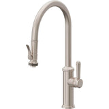 California Faucets - Pull-Down Kitchen Faucet with Squeeze Sprayer  - High Arc Spout - Gloss White