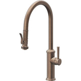 California Faucets - Pull-Down Kitchen Faucet with Squeeze Sprayer  - High Arc Spout - Satin Bronze Pvd