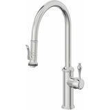 California Faucets - Pull-Down Kitchen Faucet with Squeeze Sprayer  - High Arc Spout - Polished Chrome