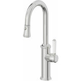 California Faucets - Pull-Down Prep/Bar Faucet with Button Sprayer - Polished Chrome