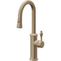 California Faucets - Pull-Down Prep/Bar Faucet with Button Sprayer - Antique Brass Flat
