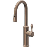 California Faucets - Pull-Down Prep/Bar Faucet with Button Sprayer - Satin Bronze Pvd