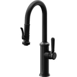 California Faucets - Pull-Down Prep/Bar Faucet with Squeeze Sprayer - Matte Black