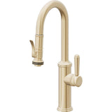 California Faucets - Pull-Down Prep/Bar Faucet with Squeeze Sprayer - Satin Brass Pvd