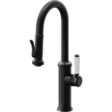 California Faucets - Pull-Down Prep/Bar Faucet with Squeeze Sprayer - Matte Black
