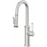 California Faucets - Pull-Down Prep/Bar Faucet with Squeeze Sprayer - Polished Chrome