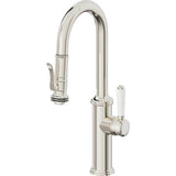 California Faucets - Pull-Down Prep/Bar Faucet with Squeeze Sprayer - Polished Nickel Pvd