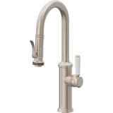 California Faucets - Pull-Down Prep/Bar Faucet with Squeeze Sprayer - Gloss White