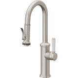 California Faucets - Pull-Down Prep/Bar Faucet with Squeeze Sprayer - Ultra Stainless Steel Pvd