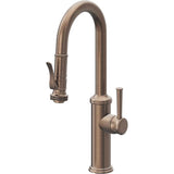 California Faucets - Pull-Down Prep/Bar Faucet with Squeeze Sprayer - Satin Bronze Pvd