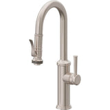 California Faucets - Pull-Down Prep/Bar Faucet with Squeeze Sprayer - Gloss White
