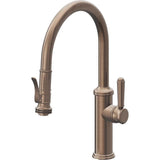 California Faucets - Pull-Down Kitchen Faucet with Squeeze Sprayer  - Low Arc Spout - Satin Bronze Pvd