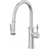 California Faucets - Pull-Down Kitchen Faucet with Squeeze Sprayer  - Low Arc Spout - Polished Chrome