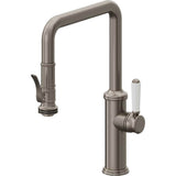 California Faucets - Pull-Down Kitchen Faucet with Squeeze Sprayer  - Quad Spout - Graphite Pvd