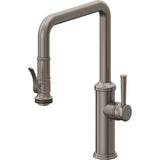 California Faucets - Pull-Down Kitchen Faucet with Squeeze Sprayer  - Quad Spout - Graphite Pvd
