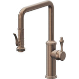 California Faucets - Pull-Down Kitchen Faucet with Squeeze Sprayer  - Quad Spout - Satin Bronze Pvd
