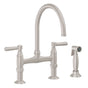 California Faucets - Bridge Kitchen Faucet with Sidespray - Gloss White