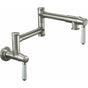 California Faucets - Pot Filler - Dual Handle Wall Mount - Traditional - Ultra Stainless Steel Pvd