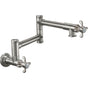 California Faucets - Pot Filler - Dual Handle Wall Mount - Traditional - Gloss White