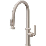 California Faucets - Pull-Down Kitchen Faucet with Squeeze Sprayer  - High Arc Spout - Gloss White