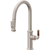 California Faucets - Pull-Down Kitchen Faucet with Squeeze Sprayer - High Arc Spout - Gloss White