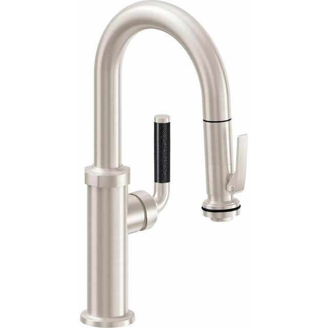 California Faucets - Pull-Down Prep/Bar Faucet with Squeeze Sprayer - Gloss White