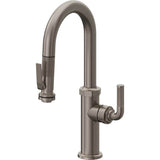 California Faucets - Pull-Down Prep/Bar Faucet with Squeeze Sprayer - Graphite Pvd