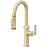 California Faucets - Pull-Down Prep/Bar Faucet with Squeeze Sprayer - Satin Brass Pvd