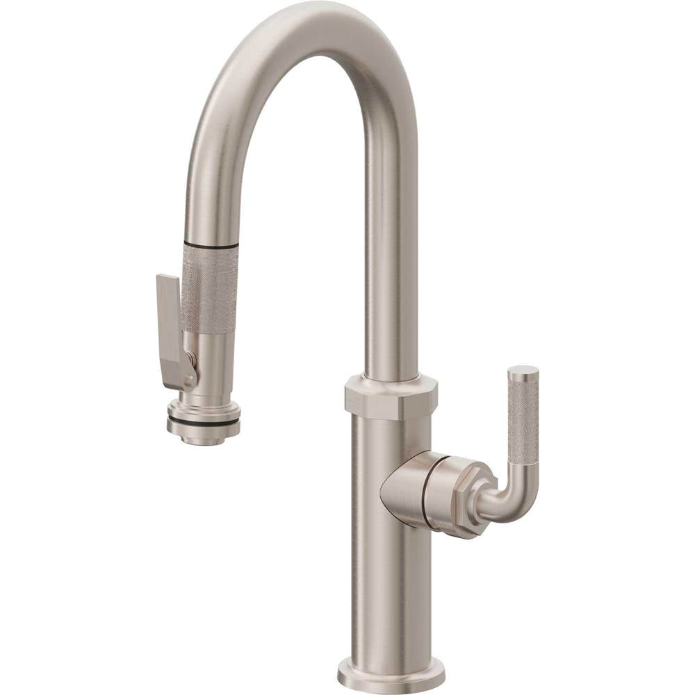 California Faucets - Pull-Down Prep/Bar Faucet with Squeeze Sprayer - Gloss White