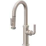California Faucets - Pull-Down Prep/Bar Faucet with Squeeze Sprayer - Gloss White