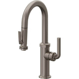 California Faucets - Pull-Down Prep/Bar Faucet with Squeeze Sprayer - Graphite Pvd