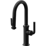 California Faucets - Pull-Down Prep/Bar Faucet with Squeeze Sprayer - Matte Black