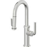 California Faucets - Pull-Down Prep/Bar Faucet with Squeeze Sprayer - Polished Chrome