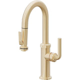 California Faucets - Pull-Down Prep/Bar Faucet with Squeeze Sprayer - Satin Brass Pvd
