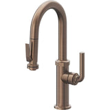 California Faucets - Pull-Down Prep/Bar Faucet with Squeeze Sprayer - Satin Bronze Pvd