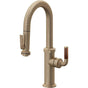 California Faucets - Pull-Down Prep/Bar Faucet with Squeeze Sprayer - Antique Brass Flat