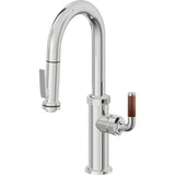 California Faucets - Pull-Down Prep/Bar Faucet with Squeeze Sprayer - Polished Chrome