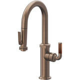 California Faucets - Pull-Down Prep/Bar Faucet with Squeeze Sprayer - Satin Bronze Pvd