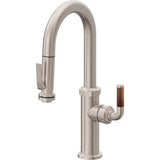 California Faucets - Pull-Down Prep/Bar Faucet with Squeeze Sprayer - Gloss White