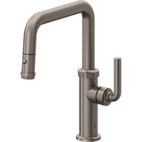 California Faucets - Pull-Down Kitchen Faucet with Button Sprayer  - Quad Spout - Graphite Pvd