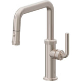California Faucets - Pull-Down Kitchen Faucet with Button Sprayer  - Quad Spout - Gloss White
