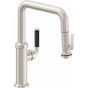 California Faucets - Pull-Down Kitchen Faucet with Squeeze Sprayer  - Quad Spout - Gloss White
