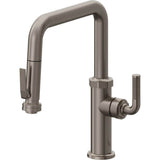 California Faucets - Pull-Down Kitchen Faucet with Squeeze Sprayer  - Quad Spout - Graphite Pvd