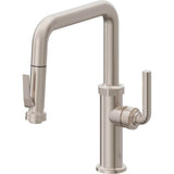 California Faucets - Pull-Down Kitchen Faucet with Squeeze Sprayer  - Quad Spout - Gloss White